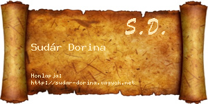 Sudár Dorina névjegykártya