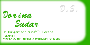 dorina sudar business card